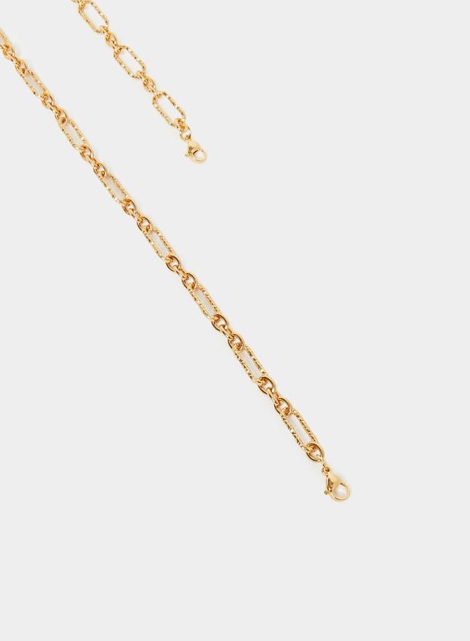 ستايلي طقم من عقد سوار وسلسلة بارزة الملمس - Image 3